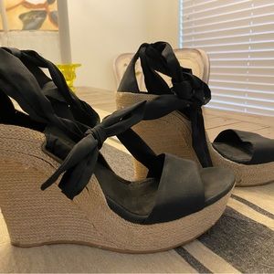 Black UGG Espadrilles Size 9